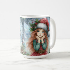 Vacker älva god jul kaffemugg