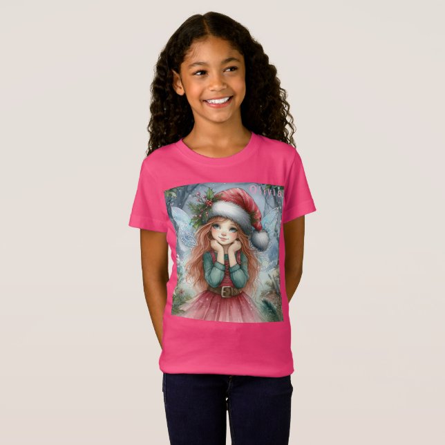 Vacker älva god jul t shirt (Hel framsida)