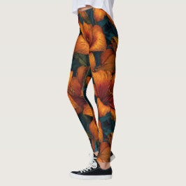 Vacker Amaryllis Kronblad Viktlyftning Cardio Leggings