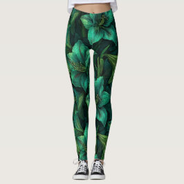 Vacker Amaryllis Lyx Mode Löpning Leggings