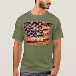 Vacker Amerika, Oliv, Patriotisk herr-T-shirt T Shirt