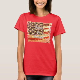 Vacker Amerika, Röd, Patriotisk Dam-T-Shirt T Shirt