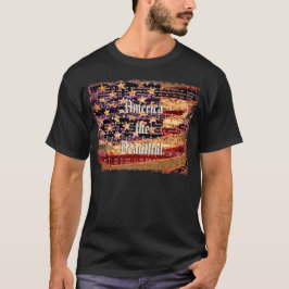 Vacker Amerika, Svart, Patriotisk herr T-shirt