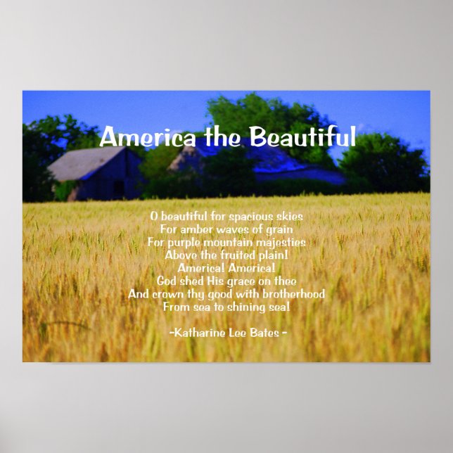 Vacker Amerika-utskrift Poster (Framsidan)