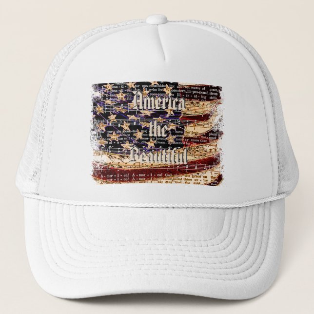 Vacker Amerika- WW Patriotisk Hatt Keps (Framsida)