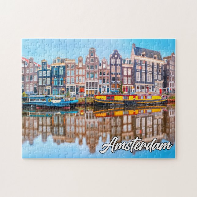 Vacker Amsterdam, Nederländerna Pussel (Horisontell)
