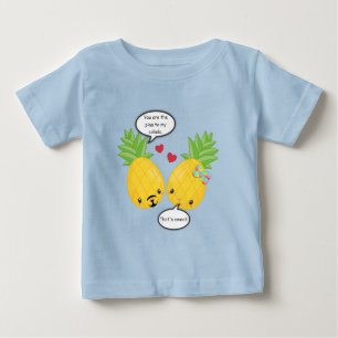 Vacker Ananas Tropical Pina Colada Romantisk T Shirt