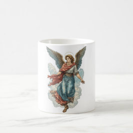 Vacker änglakristen kaffemugg