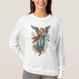 Vacker änglaverska kristen långärmad t-shirt