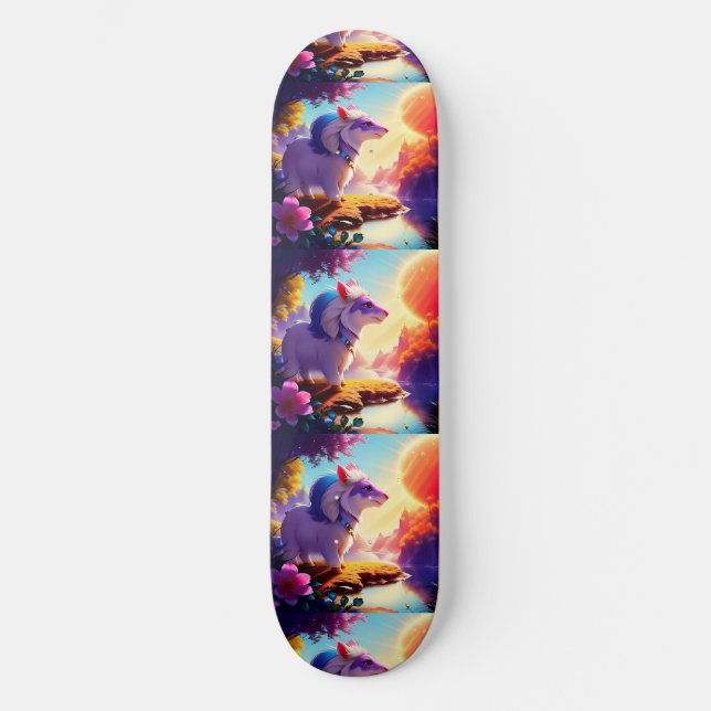 Vacker Animal Sunshine River Mini Skateboard Bräda 18,5 Cm (Framsida)
