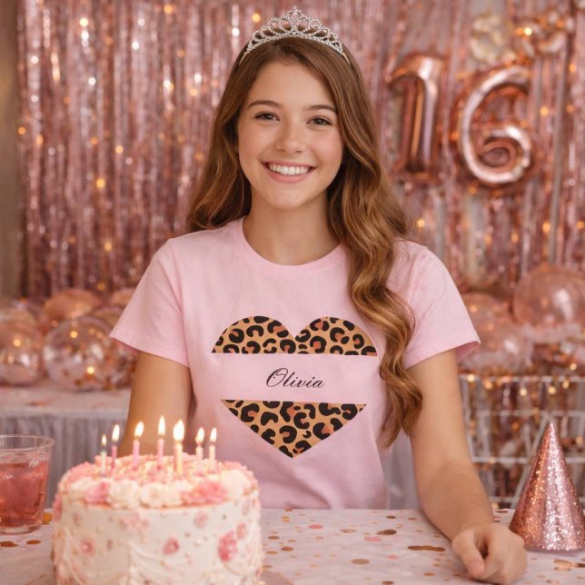 vacker anpassad leopardtryckt t-shirt (Skapare uppladdad)