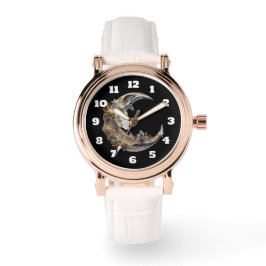 Vacker Ansikte i Måne Armbandsur