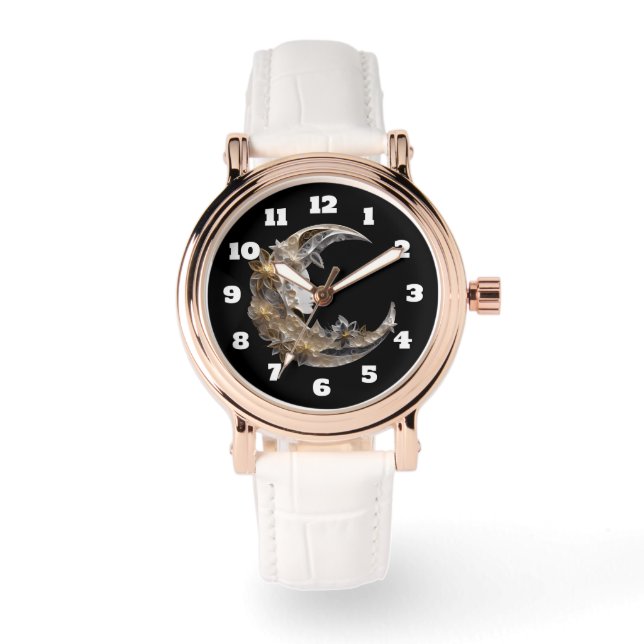 Vacker Ansikte i Måne Armbandsur (Framsida)