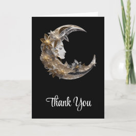 Vacker Ansikte i Måne Tack Kort