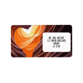 Vacker Antelope Canyon Navajo Nation Adressetikett