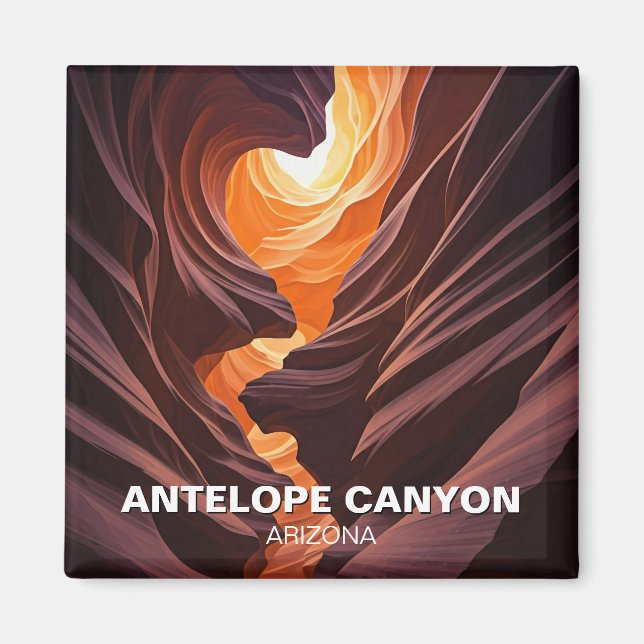 Vacker Antelope Canyon Navajo Nation Magnet (Framsidan)