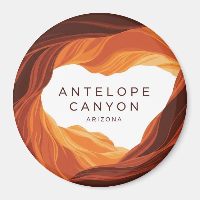 Vacker Antelope Canyon Navajo Nation Magnet (Framsidan)