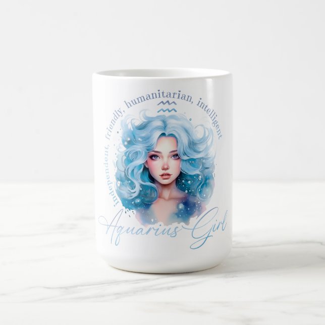 Vacker Aquarius-flicka med egenskaper Kaffemugg (Center)