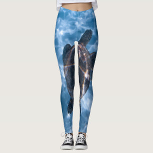 Vacker Aquatic Turtle Bästa gåva till havs Leggings