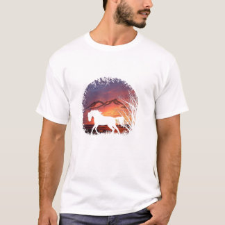 Vacker Arabian Horse Lover Equestrian Sunset S T Shirt