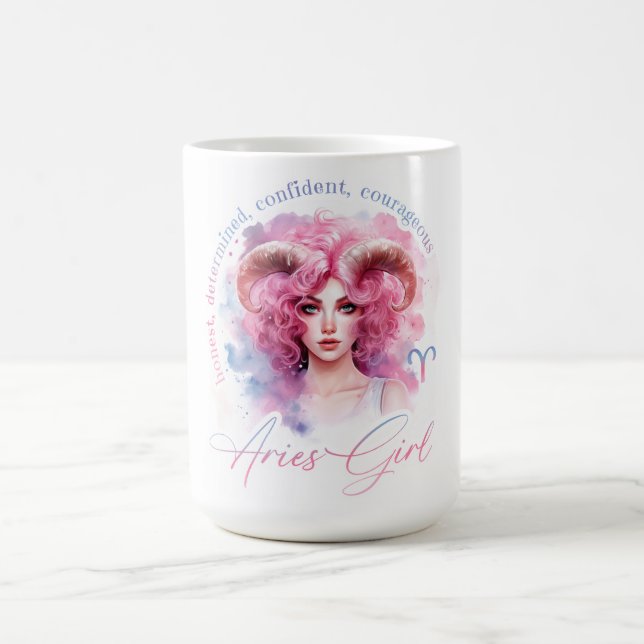 Vacker Aries-flicka med egenskaper Kaffemugg (Center)