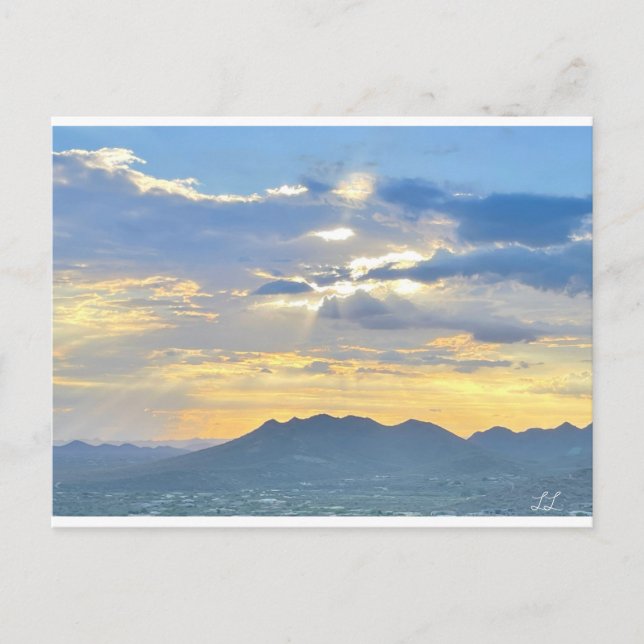 Vacker Arizona Sunset Vykort (Framsida)