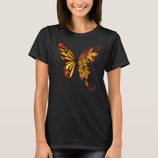 Vacker Ärlig Höst 2022 Fjäril Höst  Höst T Shirt (Framsida)