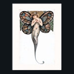 Vacker Art Deco Butterfly Fairy Poster<br><div class="desc">En serie med sex små men vackra Art Deco-bilder visar vackra älvor av fjäril. Obs! Om du förstorar den här bilden kan det leda till att du poster i dålig kvalitet.</div>