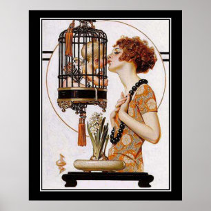 Vacker Art Deco-kunst Poster
