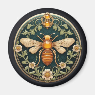 Vacker Art Nouveau-bi Magnet