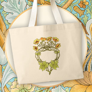 Vacker Art Nouveau blomsterdriven dekoration Jumbo Tygkasse
