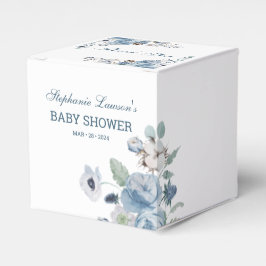 Vacker Ash Blue Blommigt Baby Shower Presentaskar