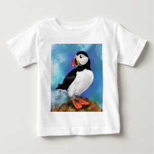 Vacker Atlantic Puffin Bird Baby T-Shirt