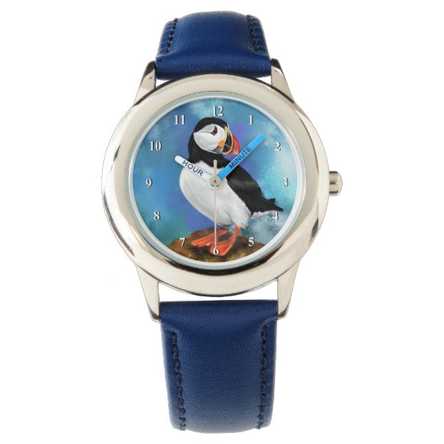 Vacker Atlantic Puffin Bird Watch - Clown Beak Armbandsur (Framsida)
