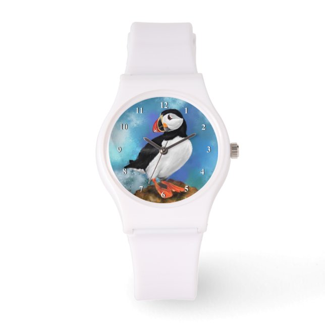 Vacker Atlantic Puffin Watch Gift Armbandsur (Framsida)
