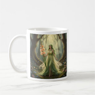 Vacker August Peridot Fairy Kaffemugg