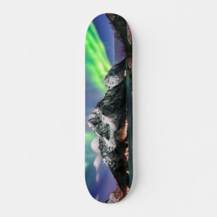 Vacker Aurora Snö berget Mini Skateboard Bräda 18,5 Cm