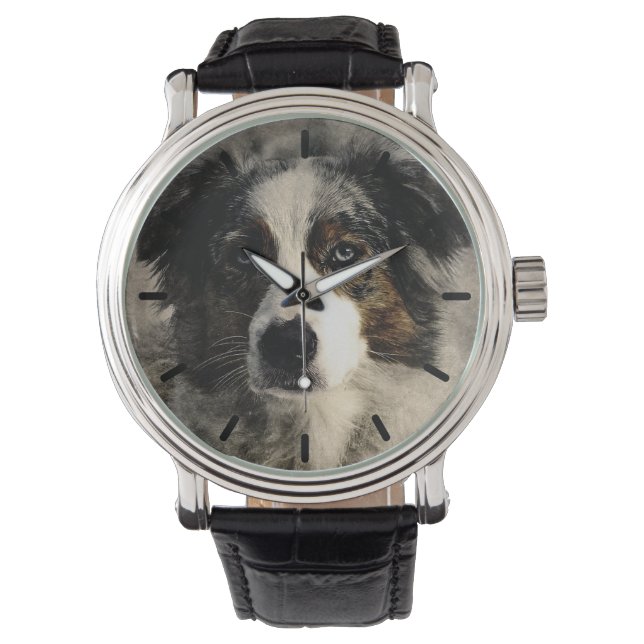 Vacker australisk herdehund, anpassad och personli armbandsur (Framsida)
