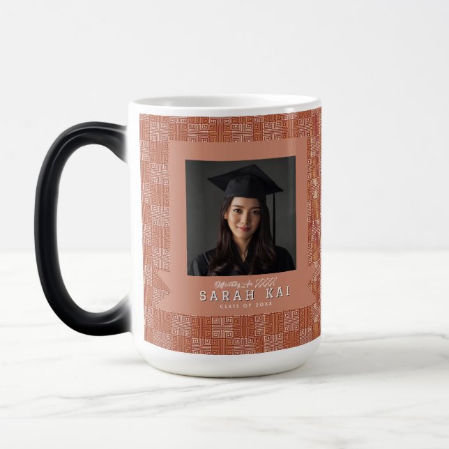 Vacker aztekisk mönster Graduate kaffe Magisk Mugg (Vänster)
