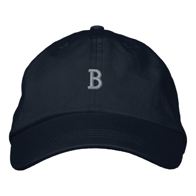 Vacker B - Inledande Brev Monogram Handsome-Hat Broderad Keps (Framsida)