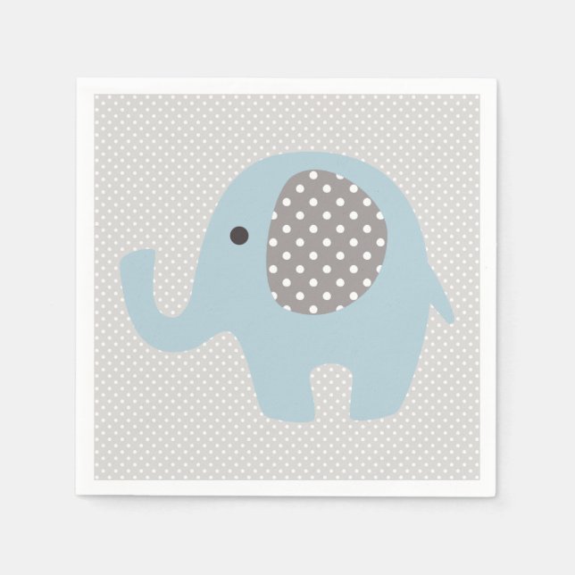 Vacker Baby blue Elephant Pappersservett (Framsidan)