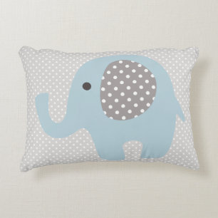 Vacker Baby blue Elephant Prydnadskudde