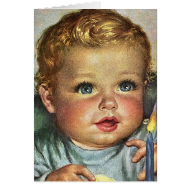 vacker Baby Mortimer Hälsningskort (Framsidan)