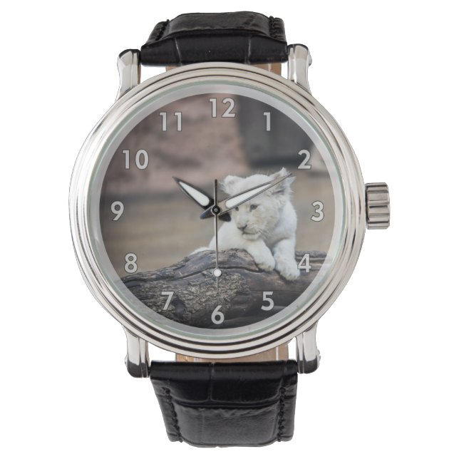 Vacker Baby White Lejona Unge Armbandsur (Framsida)