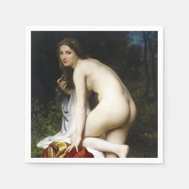 Vacker badande kvinna (av Bouguereau) Pappersservett (Framsidan)