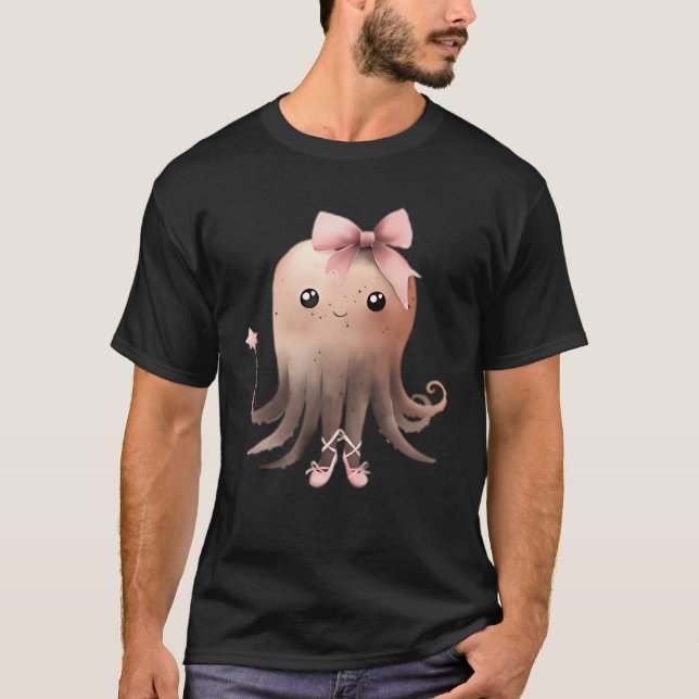 Vacker balettprinsessa bläckfisk t shirt (Framsida)
