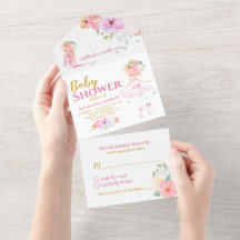 Vacker Ballerina.. Det är en flicka Baby Shower