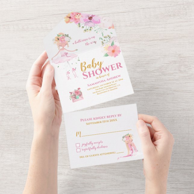 Vacker Ballerina Det är en flicka babyskabare. (Avrivbar del)