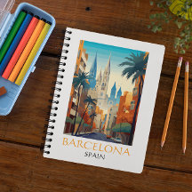 Vacker Barcelona Spanien Retro Vintage Resa