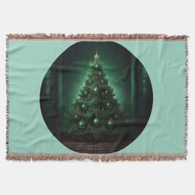 Vacker Baroque Stil Julgran Filt (Framsidan)
